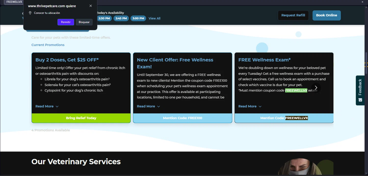 Thrive Pet Healthcare checkout page showing Thrive Pet Healthcare coupon code box | Screenshot taken by SimplyCodes community member on Aug 31, 2024