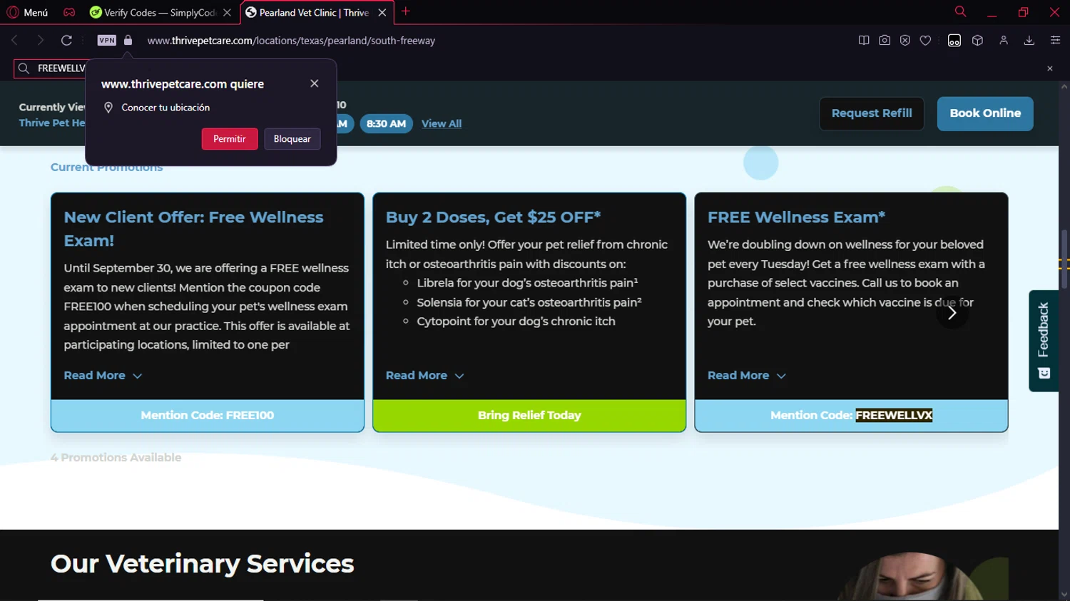 Thrive Pet Healthcare checkout page showing Thrive Pet Healthcare coupon code box | Screenshot taken by SimplyCodes community member on Sep 10, 2024
