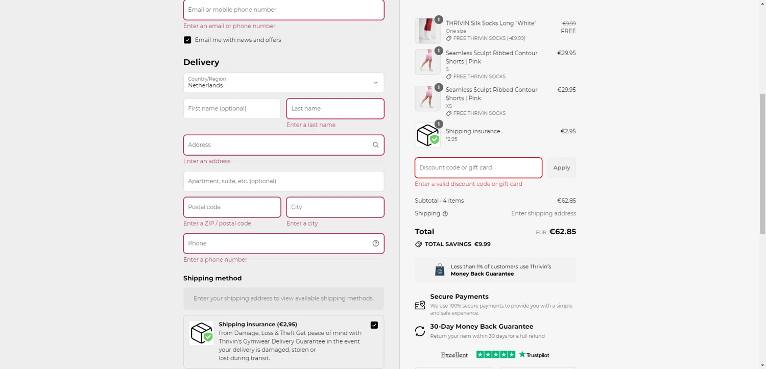 Thrivin promo code screenshot showing code VIP25 applied at Thrivin checkout page. Uploaded by SimplyCodes community member CodeGuardian5312 on Jul 15, 2025