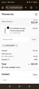 JOSEALBERTO coupon verification screenshot