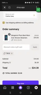 TN10 coupon verification screenshot