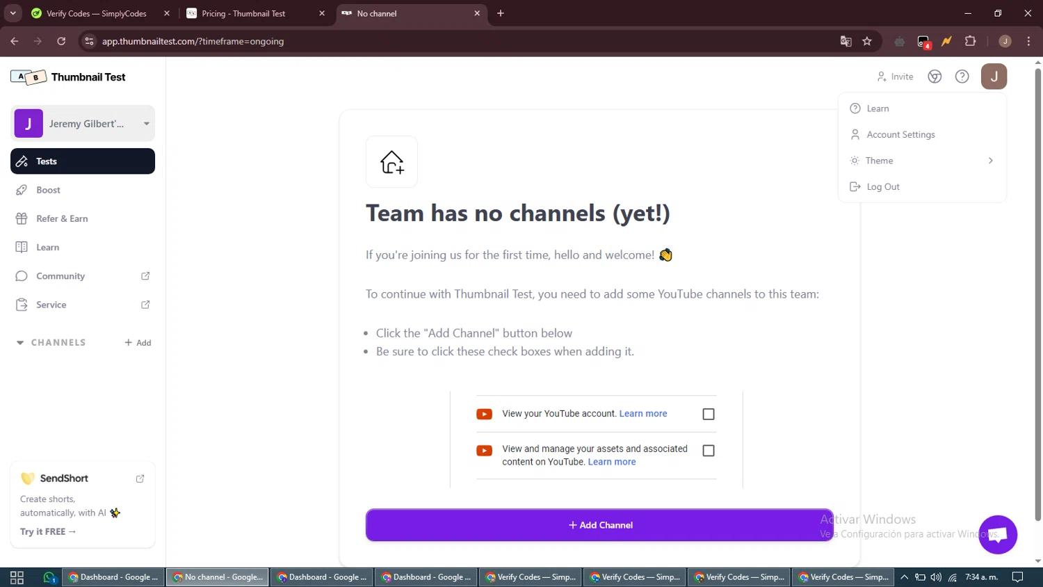 Thumbnail Test promo code screenshot showing code HYPEDASFAQ applied at Thumbnail Test checkout page. Uploaded by SimplyCodes community member ShrewdAdmiral5920 on Mar 26, 2025