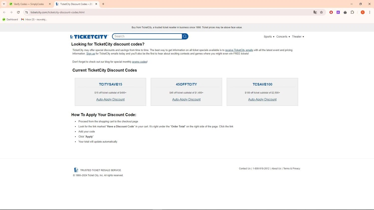 TicketCity Discount Codes 5 Off October 2024