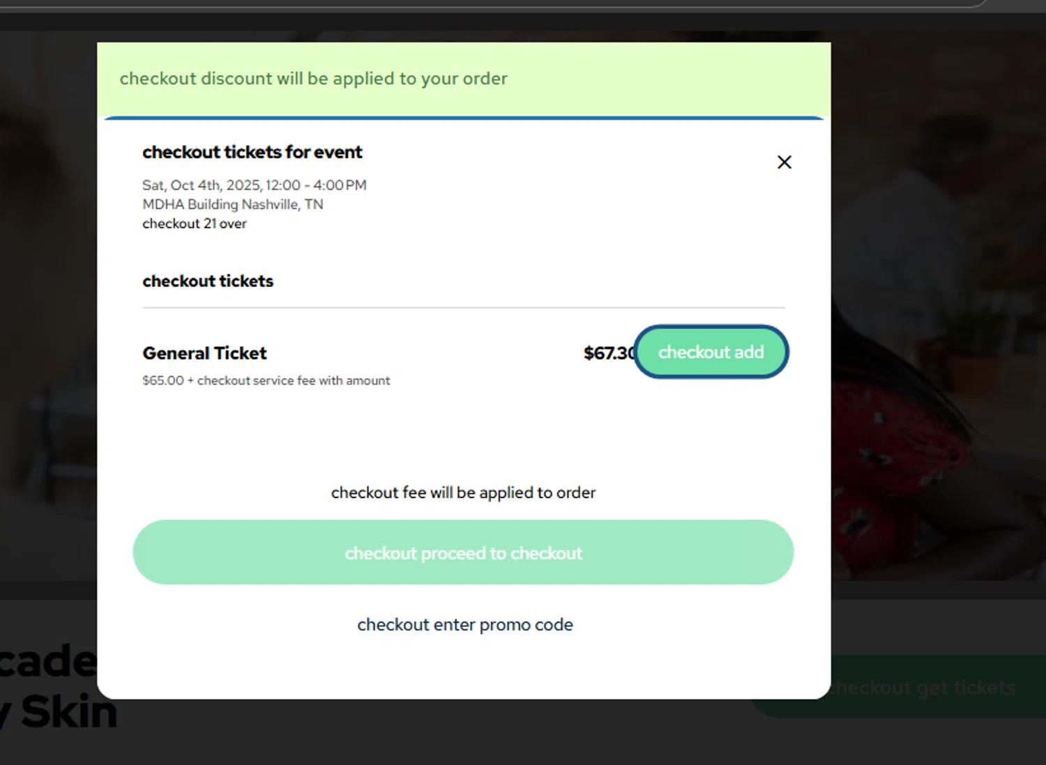 TicketLeap checkout page showing TicketLeap promo code box | Screenshot taken by SimplyCodes community member on Sep 19, 2025