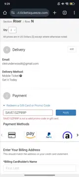SAVE1SZP89P coupon verification screenshot