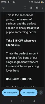 CYBER15 coupon verification screenshot