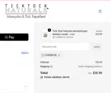 Tick Tock Naturals coupon verification screenshot