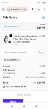 ilovemom coupon verification screenshot