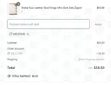 WELCOME coupon verification screenshot