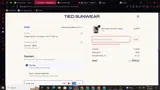 Tied Sunwear coupon verification screenshot