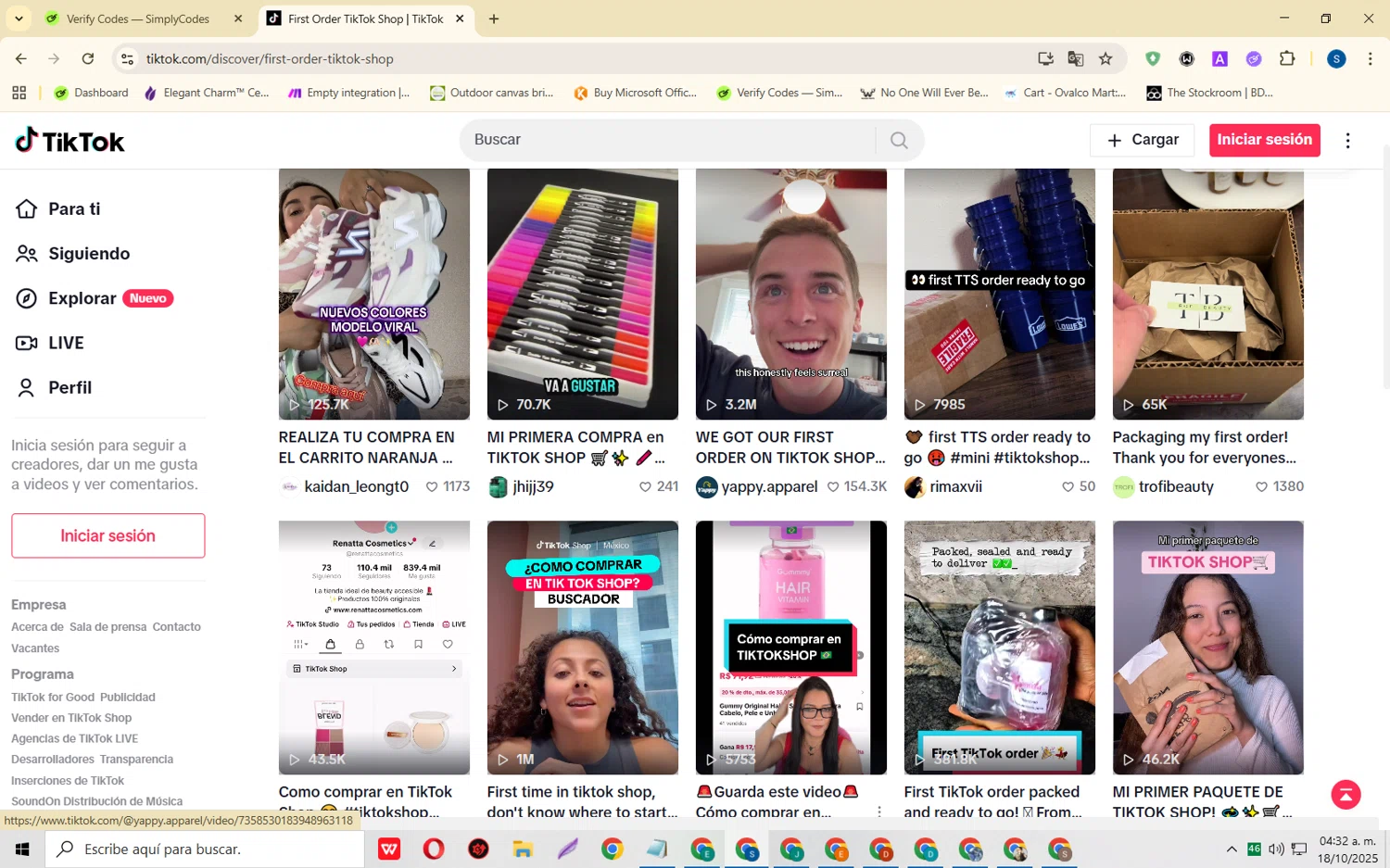TikTok Shop promo code screenshot showing code NEWBIE45 applied at TikTok Shop checkout page. Uploaded by SimplyCodes community member CleverOwl2485 on Oct 18, 2025