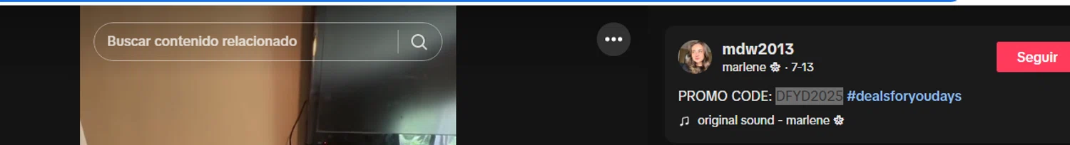 TikTok Shop promo code screenshot showing code DFYD2025 applied at TikTok Shop checkout page. Uploaded by SimplyCodes community member Alofoke on Nov 14, 2025