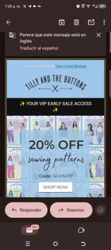 Tilly & The Buttons coupon verification screenshot