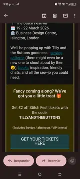 Tilly & The Buttons coupon verification screenshot