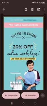 Tilly & The Buttons coupon verification screenshot