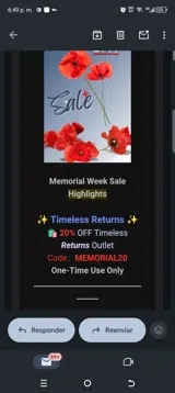 Timeless Trends Corsets coupon verification screenshot