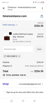 Time Resistance coupon verification screenshot