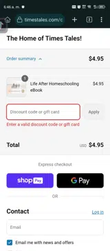 FREEBOOK coupon verification screenshot