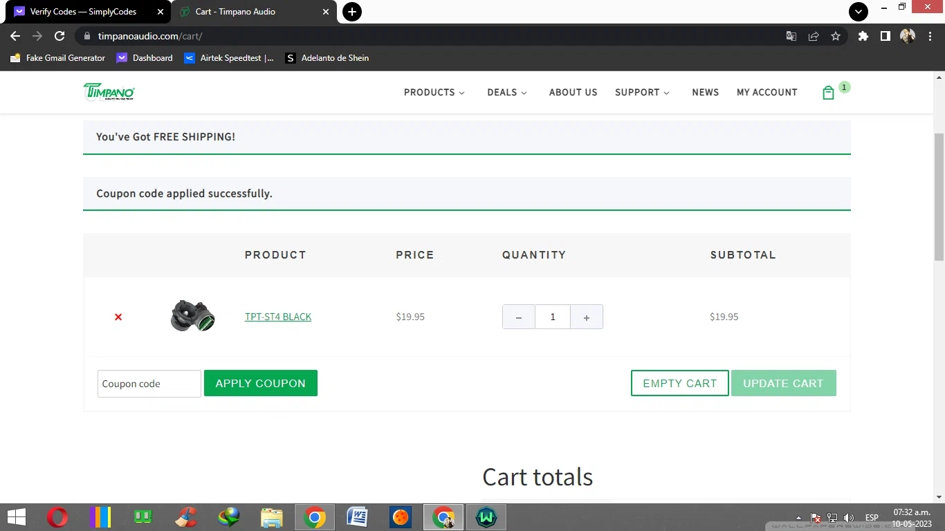 where to use Tint World promo code box
