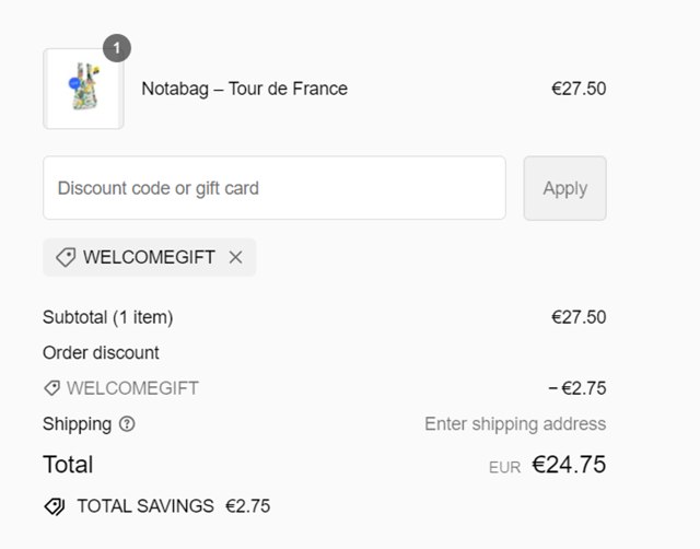 Tinggly checkout page showing Tinggly discount code box | Screenshot taken by SimplyCodes community member on Sep 18, 2024