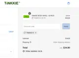 TINKKIE10 coupon verification screenshot