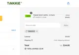 TINKKIE15 coupon verification screenshot