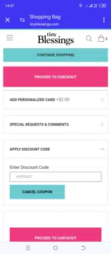HOPFAST coupon verification screenshot