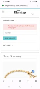 CLASS20 coupon verification screenshot