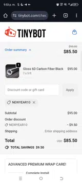 Newyear10 coupon verification screenshot