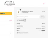 WELCOME20 coupon verification screenshot