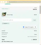 GROW10 coupon verification screenshot