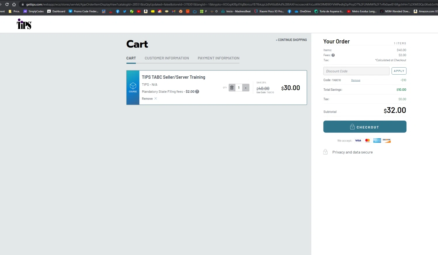 where to use TIPS promo code box