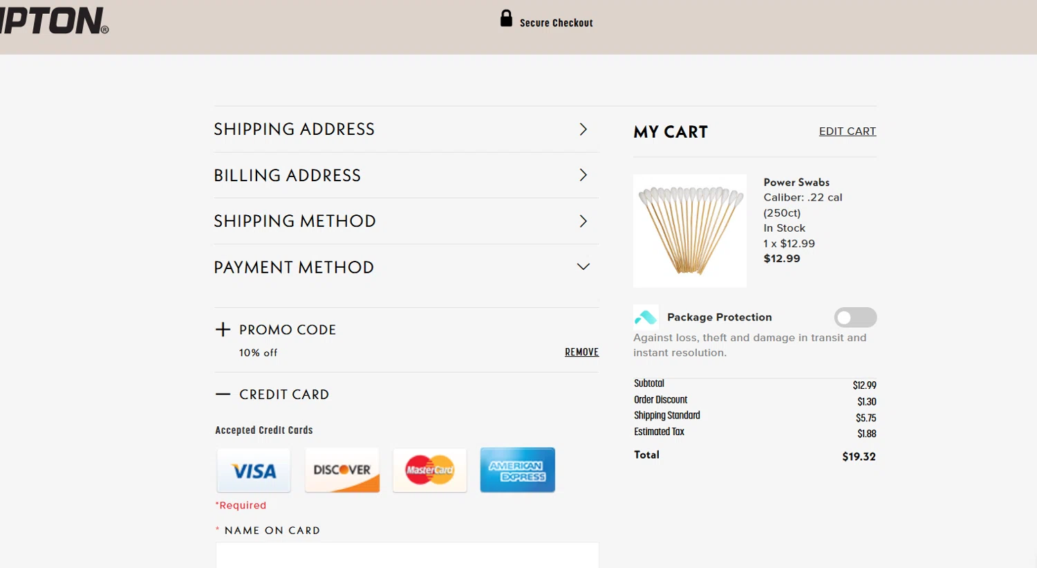 Tipton promo code screenshot showing code american10 applied at Tipton checkout page. Uploaded by SimplyCodes community member Lioniel on Aug 9, 2025
