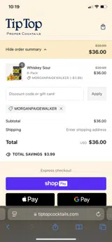 MORGANPAIGEWALKER coupon verification screenshot