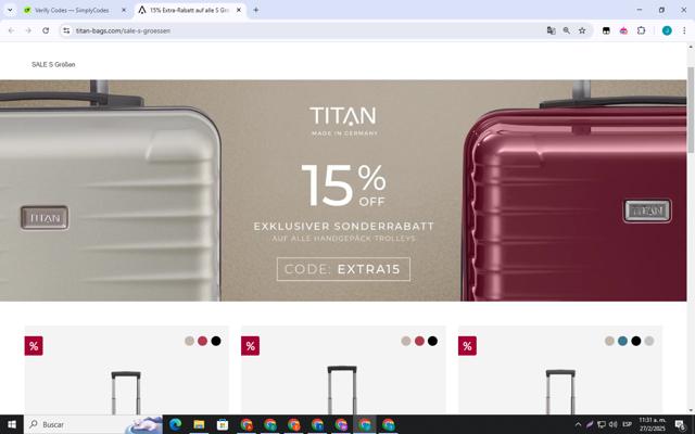 TITAN SHOP checkout page showing TITAN SHOP coupon code box | Screenshot taken by SimplyCodes community member on Feb 27, 2025