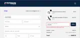 Titan Fitness coupon verification screenshot