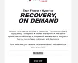 Titan Fitness coupon verification screenshot