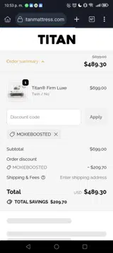moxieboosted coupon verification screenshot