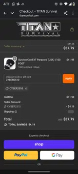 CYBER2510 coupon verification screenshot