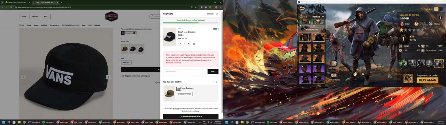 Titus promo code screenshot showing code BTS15 applied at Titus checkout page. Uploaded by SimplyCodes community member CouponSage7331 on Oct 3, 2025