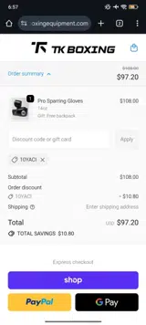 10YACI coupon verification screenshot