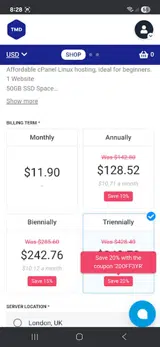 TMD10OFFYR coupon verification screenshot