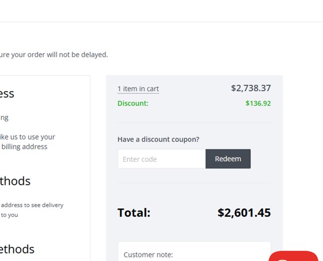 Trademark Hardware checkout page showing Trademark Hardware discount code box | Screenshot taken by SimplyCodes community member on Apr 22, 2025