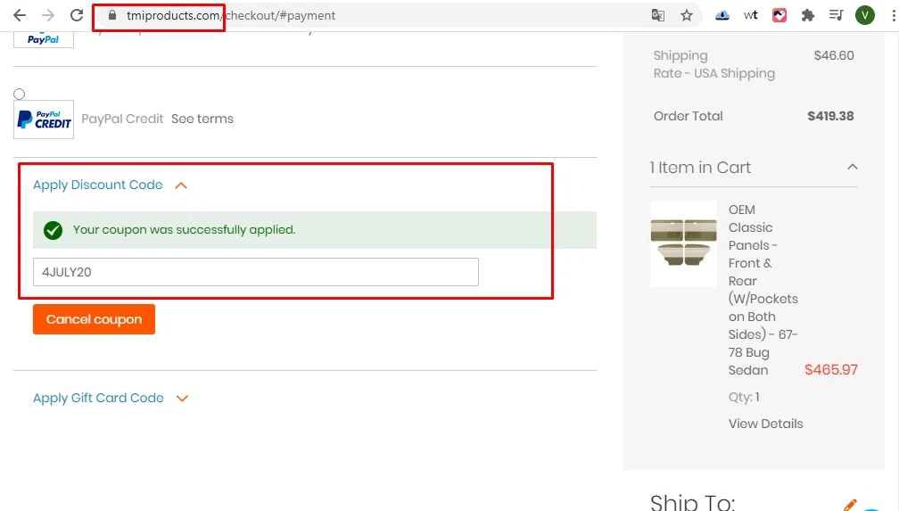 how to use TMI Products coupons