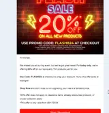 FLASH824 coupon verification screenshot