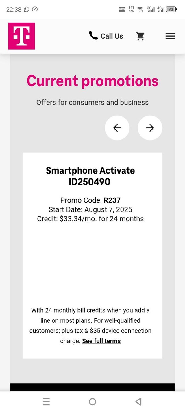 T-Mobile checkout page showing T-Mobile promo code box | Screenshot taken by SimplyCodes community member on Sep 5, 2025