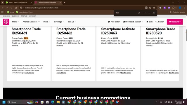 T-Mobile checkout page showing T-Mobile promo code box | Screenshot taken by SimplyCodes community member on Sep 3, 2025