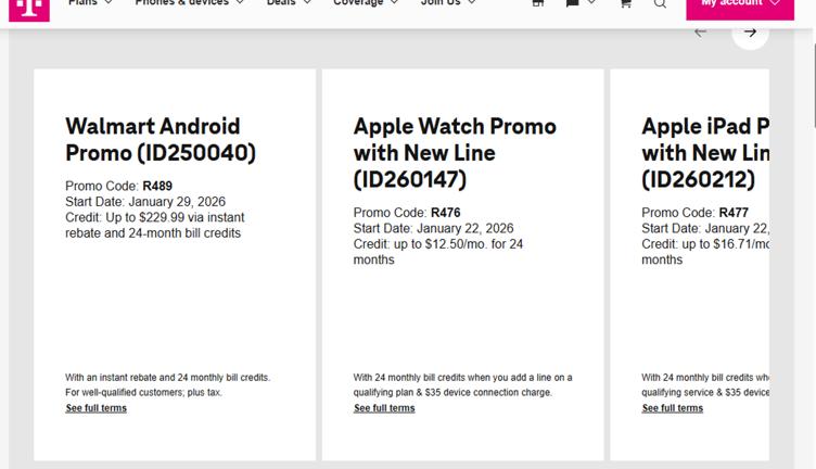 T-Mobile Promo Codes - $25 Off (3 Verified) Mar 2026