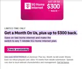 T-Mobile Fiber coupon verification screenshot
