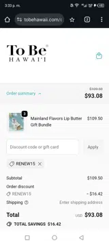 To Be Hawai’i coupon verification screenshot